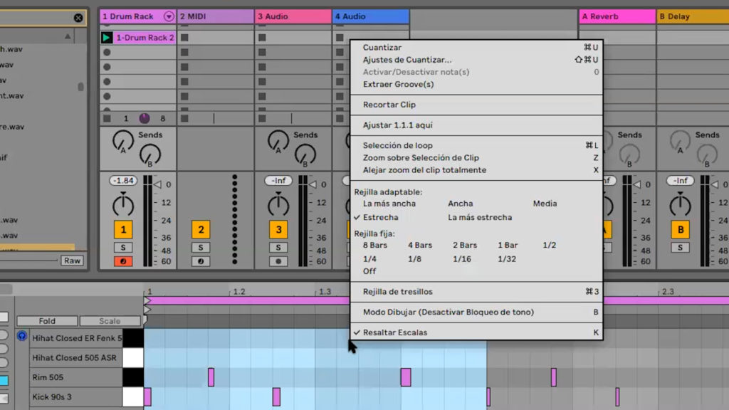 Rejilla Ableton Live